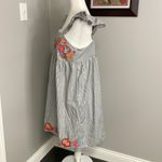 Savanna Jane Black White Embroidered Ruffle Sleeveless Dress Size Medium Pink Photo 2