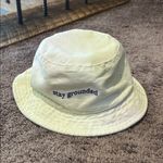Pac Sun Desert Dreamer “stay grounded” embriodered bucket hat Yellow Photo 2