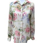 Denim & Supply Ralph Lauren Denim Supply Ralph Lauren Fringe Western Shirt Womens XS Sheer Floral Cowgirl Photo 0