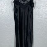 Victoria's Secret Vintage  Gold Label Women S Black Lace Trim Satin Slip Dress Y2K Photo 4