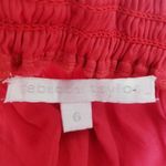 Rebecca Taylor Red Silk Satin Date Night Dress Floral Petals Details Photo 2