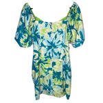 RUNAWAY THE LABEL  Ashlyn Mini Dress in Teal Floral Photo 4