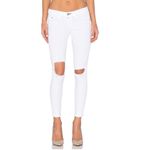 Rag and Bone  Distressed White Skinny Crop Jeans Photo 1