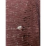 David and Young Poncho Womens One Size Burgundy Metallic Knit Fringe Ruana Wrap Red Photo 5