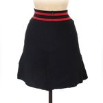 Maje Jispe Mini Plaid Asymmetrical Wrap Skirt Black & Red Stripe Preppy Punk S Photo 2