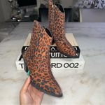 Jessica Simpson New  Ostelle Leopard Rhinestone Western Booties Womens Size 7 Photo 2