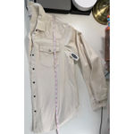 Old Navy Womens Ecru Western Style Button Down Shirt Size S Cotton Western Rodeo Photo 9