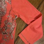 Orange Pink Graphic 3/4 Sleeve Y2K shirt Blue Canyon sz small Reba Photo 3