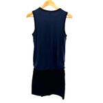 Helmut Lang  Emission A Line Mini Dress Black Blue Sleeveless Modern Size 0 Photo 3
