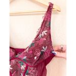 Victoria's Secret NEW  Maroon Lace Bodysuit L/XL Thong Floral Photo 4