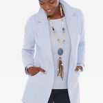 Chico's  Size 3 US 16 18 Knit Plush Jacket Hillcrest Pink Over Coat Single Button Photo 2