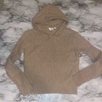 No Boundaries  Tan Ribbed Knit Hoodie Photo 0