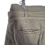 Madewell  Women’s Sz 8 Green Linen Blend High Rise Trendy Pleated Tie Waist Pants Photo 6