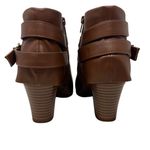 Thalia Sodi  Brown Faux Leather Tully Bootie in Cognac 9.5 Wide Photo 4