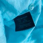 Tribal Blue Sleeveless Textured Button Down Blouse size 12 made in Bulgaria Photo 9