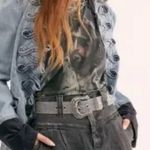 Free People  We the Free Sidecar Distressed Denim Mini Skirt Size 29 Photo 0