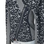 Anthropologie MOTH |  Black Jacquard Lace Moto Jacket size SP Photo 9