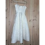 Lulus NWT  Meet for Tea White Jacquard Bustier Midi Dress With Pockets Size XS Photo 1