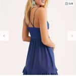 Free People  One Adella Slip Royal Blue Lace Mini Dress Sz. S Photo 3