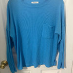 Zenana Blue long sleeved sweater top  Photo 0