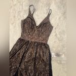 Dress the Population NEW Danae Lace Sleeveless V neck black nude Gown Sz S Photo 4