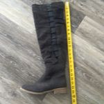 Journee Collection  Thigh High cut out gray tall zip up boots size 8 sexy Photo 2