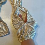 Absolutely Famous Womens Animal Print Blouse Cut Out Shoulder Size Small Photo 3