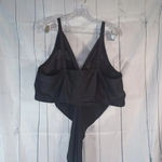 Cacique Swim by  Wrap around black Plunge bathing suit top Photo 3