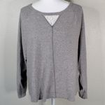 Relativity Womans Grey Long Sleeve Top with White Floral Design - Size 2X Photo 0