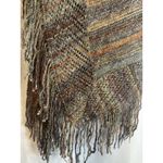 Boho Brown Open Front Fringe Cardigan Vest Women's S Fairy Western Hippie Photo 4