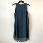 Helmut Lang  Breeze Crepe High Low Shift Dress Teal S Photo 5