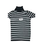 Express Design Studio Gray Striped Turtleneck Sweater SMALL Casual Cottagecore Photo 4