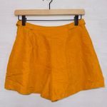 Urban Outfitters Women's Orange High Waisted Silky Flowy Mini Shorts size 2 Photo 4