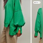 Free People NWT We The Free Camden Sweatshirt - jolly rancher green - XS Photo 2