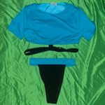 ICON Swim Blue and Black Women's Swim Set size Medium Photo 0