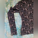 Hanky Panky black pink lace turtleneck top, size large Photo 1