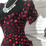 Lovers + Friends Blythe Mini Dress Black Red Polka Dot Medium Photo 6