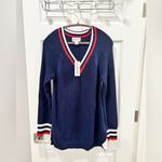 FOR THE REPUBLIC  Navy Sweater with Red and White Accents size Medium NWT Photo 9