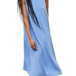 MM.LaFleur The Fatima Midi Dress Sleeveless Belted Shift Blue XL Classic Chic Photo 1