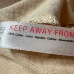 Free People : Varsity Stripe Neutral Yellow Tan VNeck Oversized Sweatshirt Photo 4