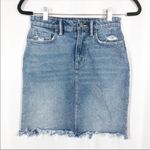 All Saints Kim Raw Hem Distressed Denim Jean Mini Skirt Photo 0