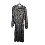 ON 34TH Floral Print Long Sleeve Midi‎ Dress Women's Plus Size 2XL XXL Black Photo 2