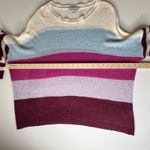 Davi & Dani Colorblock Striped Pullover Sweater Small Lightweight Knit Colorful Photo 8