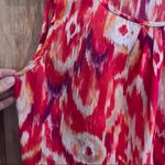 Chico's  red yellow & orange abstract print sleeveless top Women Large Photo 3