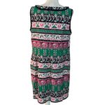 Talbots Size 14 Shift Dress Fringe Colorful Floral Sleeveless Preppy Photo 1