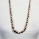 Vintage 60s Chrome Bead Necklace Mad Men Peggy Olson Vibes Gray Photo 1