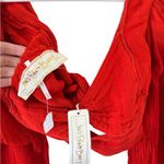 Jen's Pirate Booty Jen’s Pirate Booty NEW Red Gauze Cotton Crop Top Photo 5