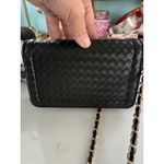 Bebe Black Woven Crossbody | Chain Strap | Evening Purse | New Photo 7
