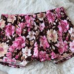 Laura Ashley Pink Brown Floral Intimates Sleep Lounge Robe with Sleep Shorts M Photo 5