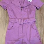 Uniquities  Belted Denim Romper Photo 1